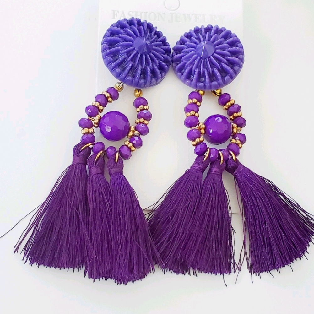 purple posh | earrings